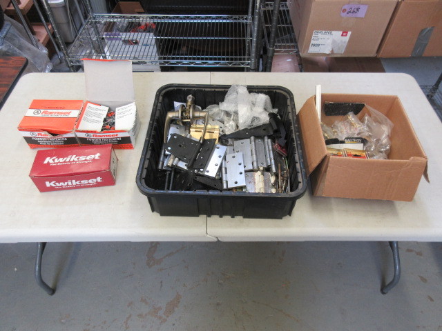 lot 127 image: DOOR HARDWARE, HOOKS AND FASTENERS