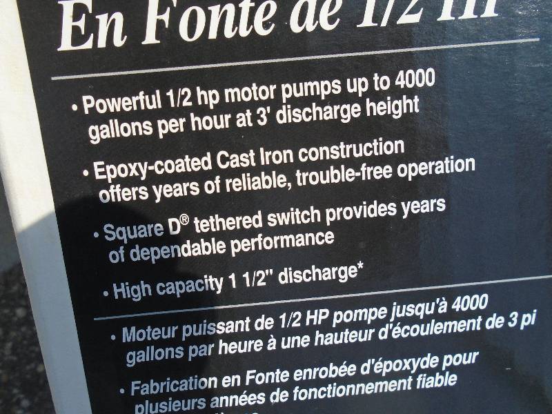 lot 8 image: Sump Pump