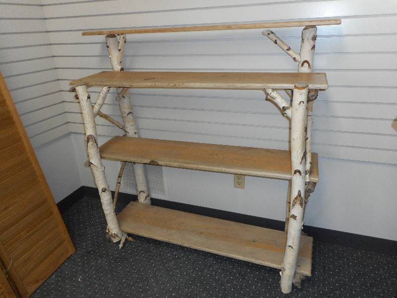 lot 1 image: Rustic Wooden Shelf