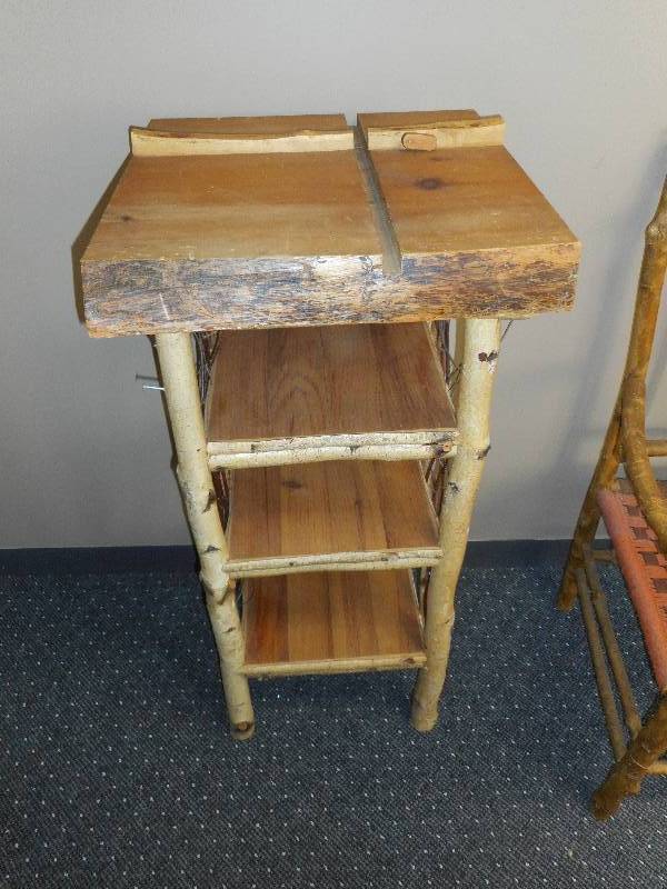 lot 2 image: Rustic Wooden Shelf