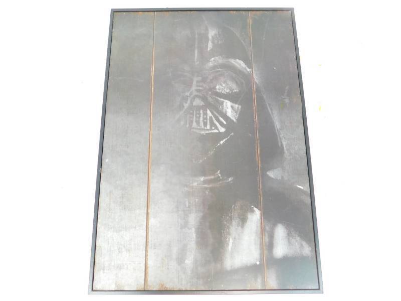 lot 49 image: Star Wars Darth Vader Image Picture On Plank Board