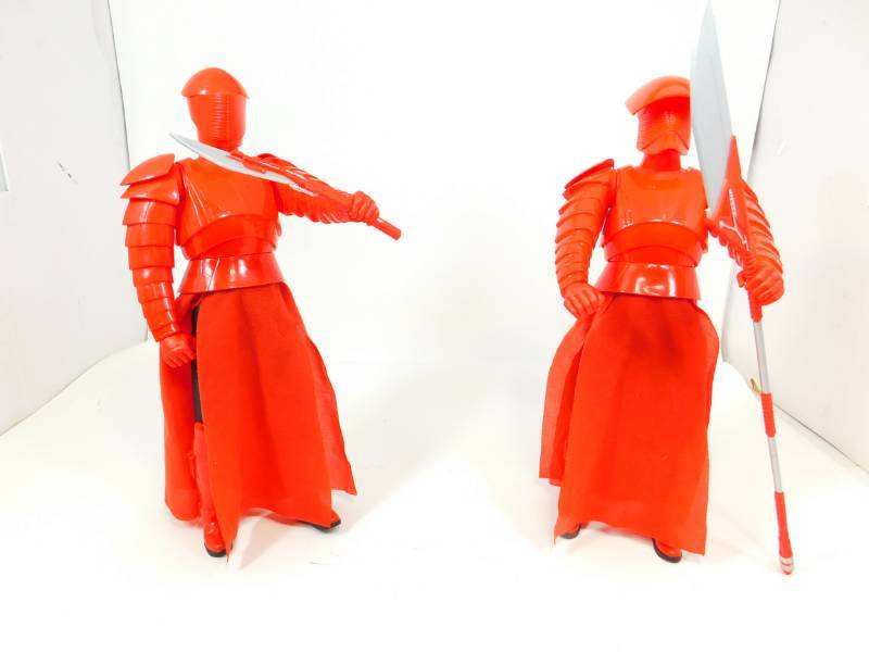lot 55 image: Two Of Emperor Palpatine Personal Body Guards ---17 12  To 18 Tall    (Star Wars The Last Jedi)