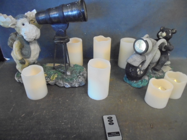 lot 45 image: Yard Decor and Flameless Candles
