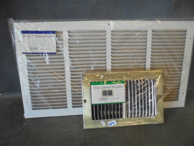 lot 104 image: Sidewall Grill and Register