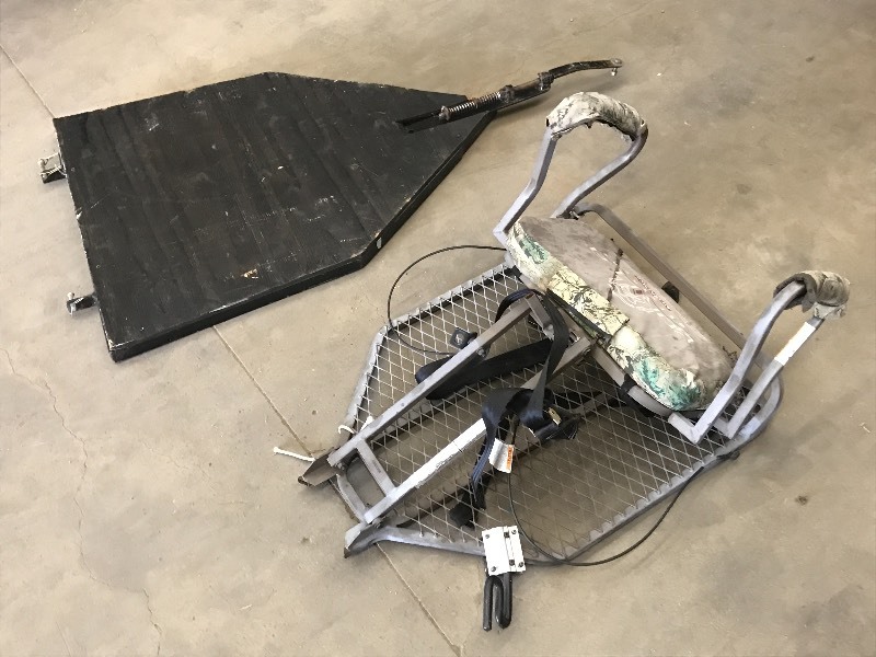 lot 14 image: TMA Aluminum Hang-On Tree Stand Set...
