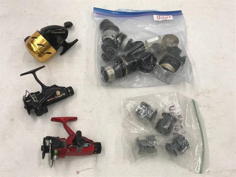 lot 24 image: Lot Of Assorted Fishing Reels And Reel Spools