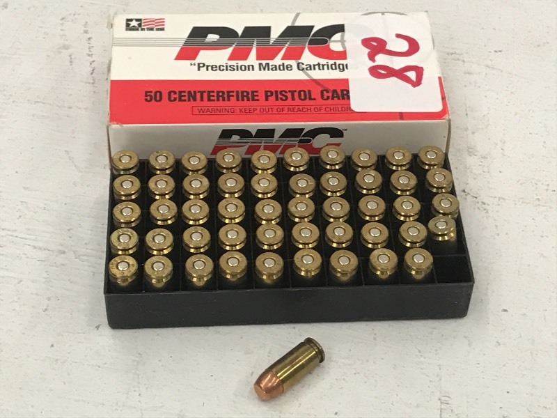 lot 28 image: (50) Rounds PMC 40S&W 165grain FMJ...