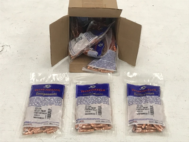 lot 43 image: (1000) .22-Caliber (.224 Dia.) 55gr...