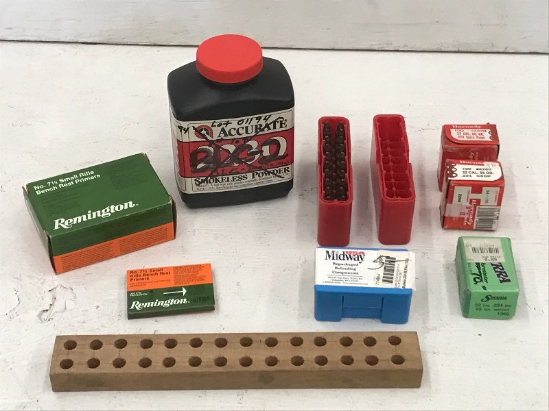 lot 47 image: Lot Of Reloading Supplies Remingto...