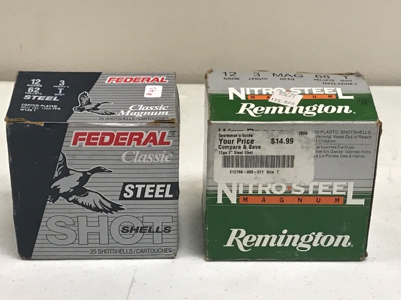 lot 43 image: (2) Boxes Of 12gauge Steel Shot