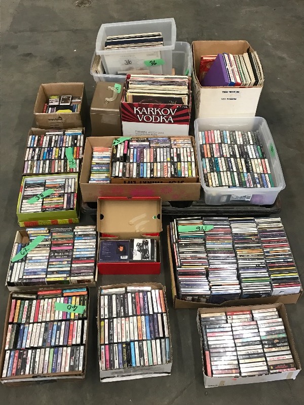 lot 11 image: Large Lot Of Music Records--CDs--Cassettes