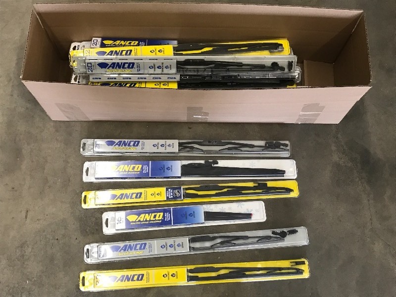 lot 26 image: Box Of New Windshield Wipers