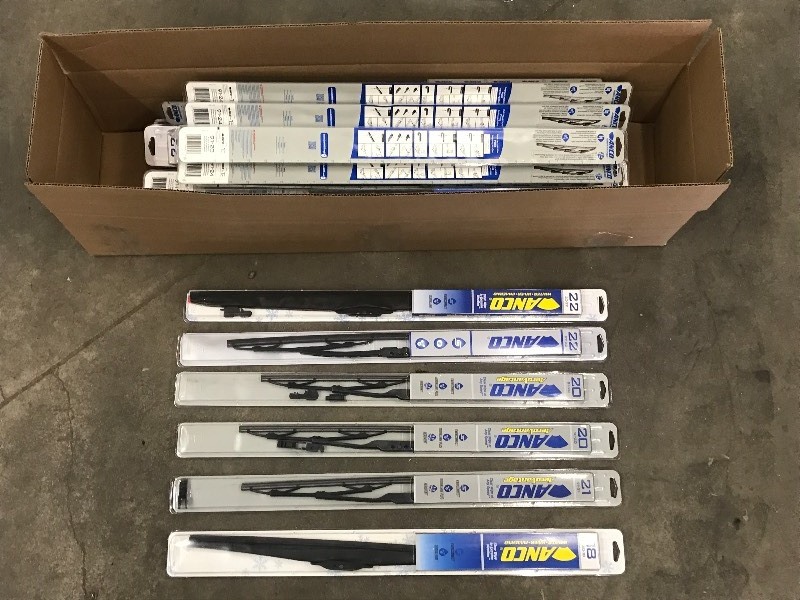 lot 28 image: Box Of New Windshield Wipers