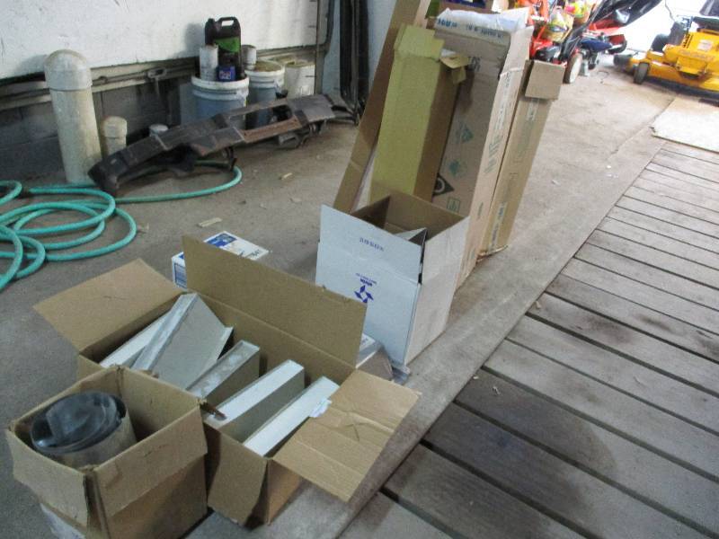 lot 246 image: 2 concentric vent kit, Broan wall hood with damper, misc ductwork fittings