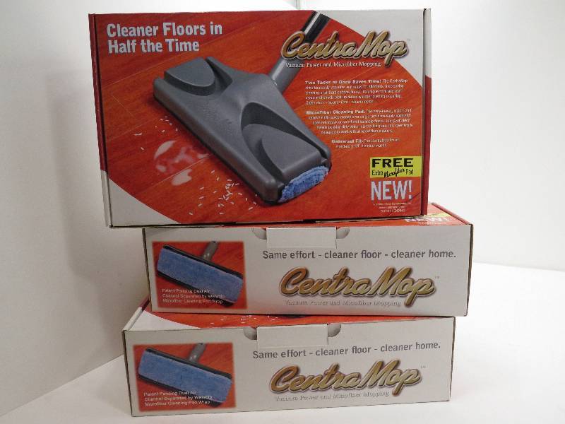 Lot of 3 Centra mops clean your floors in half the time