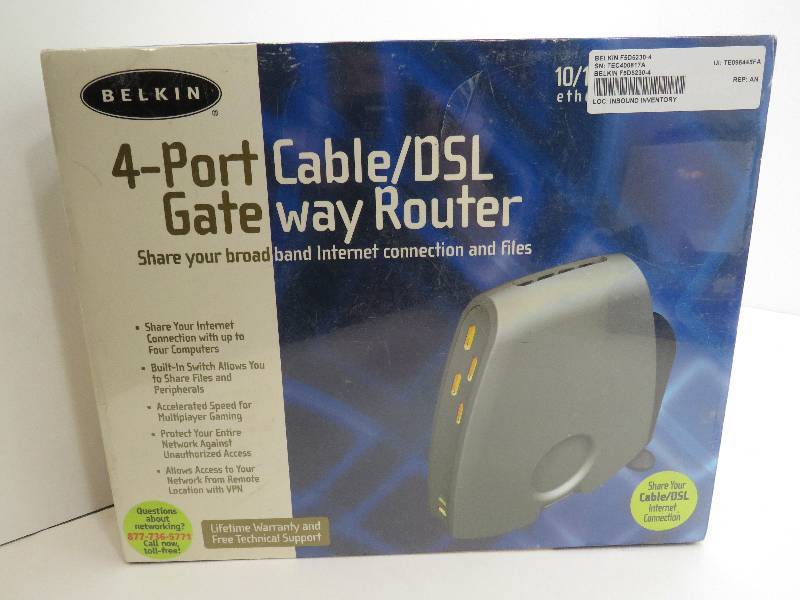 4 Port cableDSL gateway router