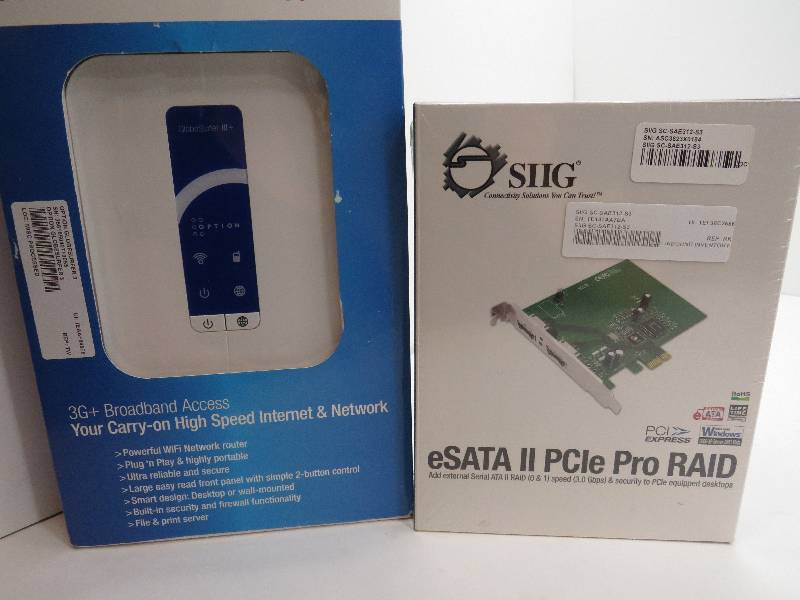 Wireless network router and a estata raid card