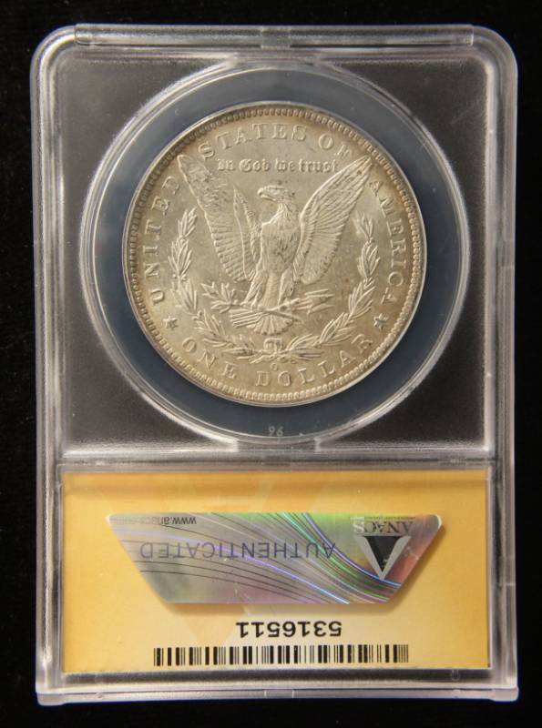 lot 22 image: 1885-O MORGAN SILVER DOLLAR MS64 ANACS