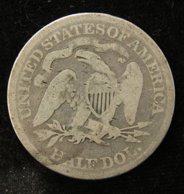 lot 24 image: 1876 SEATED LIBERTY SILVER HALF DOLLAR