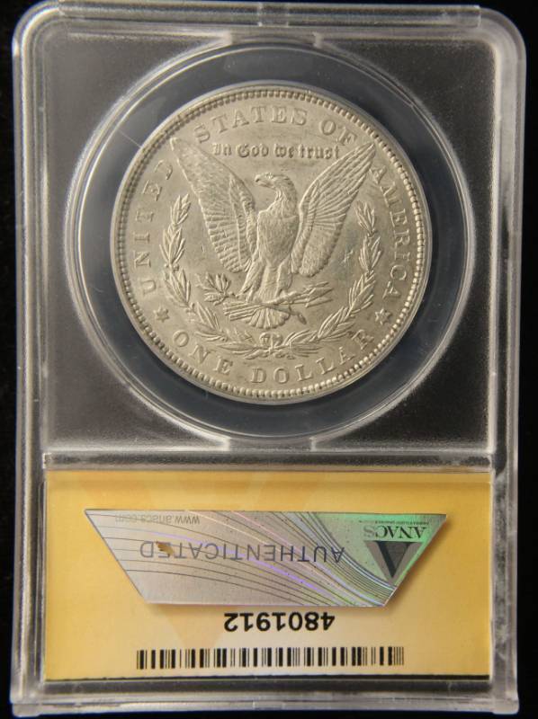lot 32 image: 1886 VAM-21 TOP 100 MORGAN SILVER DOLLAR AU58 ANACS