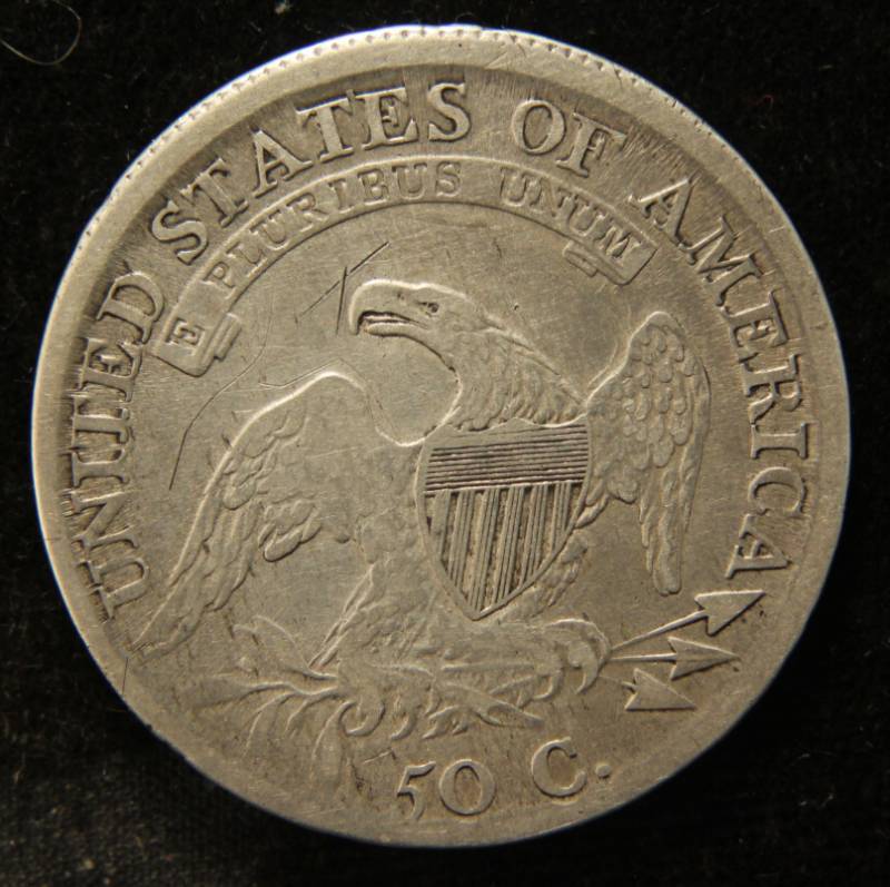 lot 46 image: 1810 US CAPPED BUST SILVER HALF DOLLAR