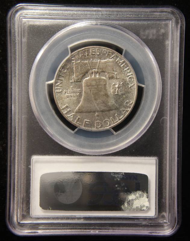 lot 60 image: 1955 FRANKLIN SILVER HALF DOLLAR MS64 PCGS