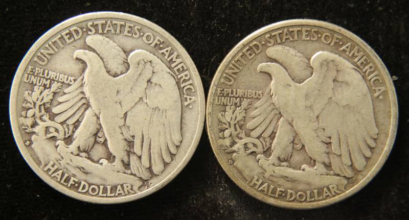 lot 81 image: 2 WALING LIBERTY HALF DOLLARS 1941-S & 1942--D