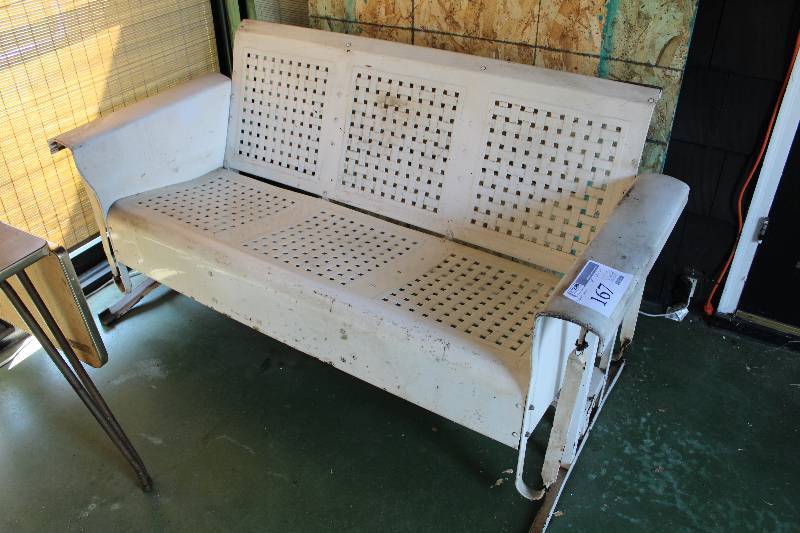 lot 167 image: Rocking Porch Bench
