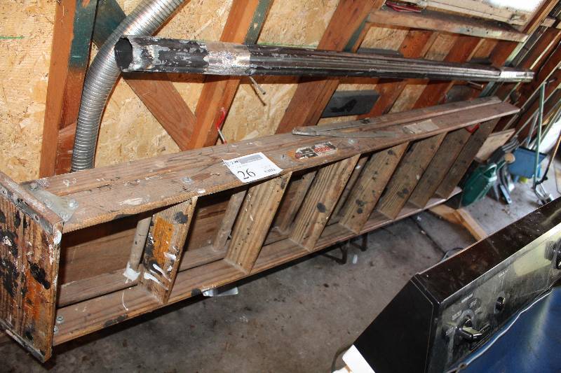 lot 26 image: 8ft. Wood Step Ladder