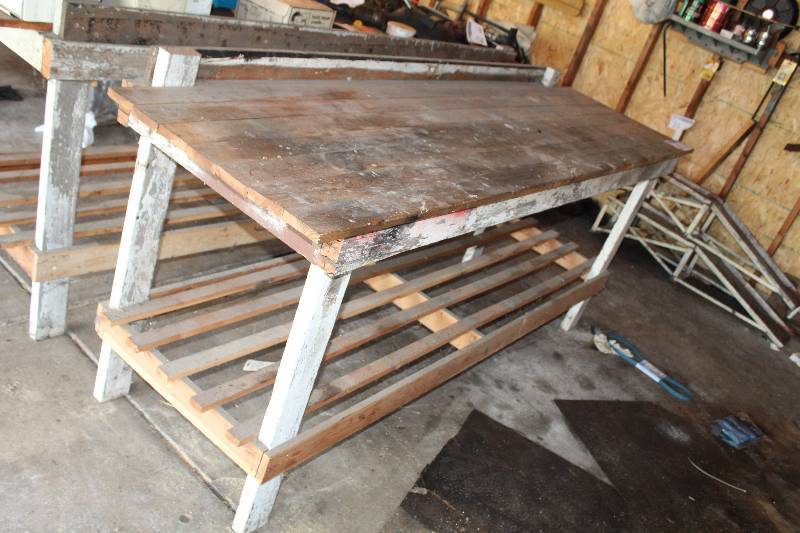 lot 28 image: Wood Work Table