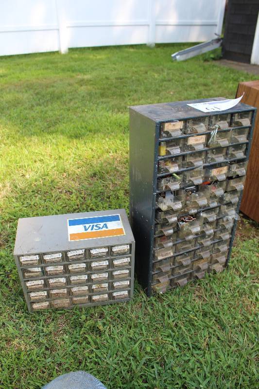 lot 61 image: Lot of (2) Parts Organizers w Contents