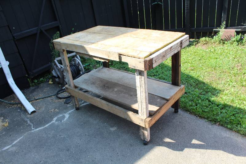 lot 166 image: Rolling Wood Work Table
