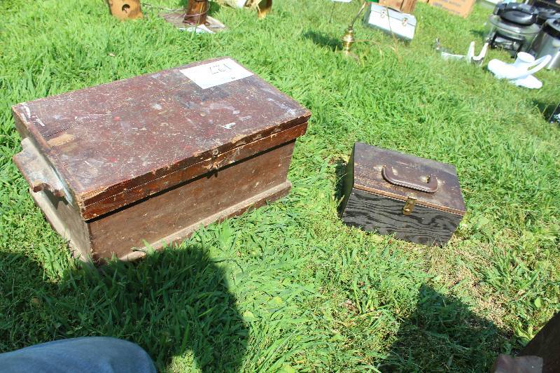 lot 127 image: Lot of (2) Wood Tool Boxes
