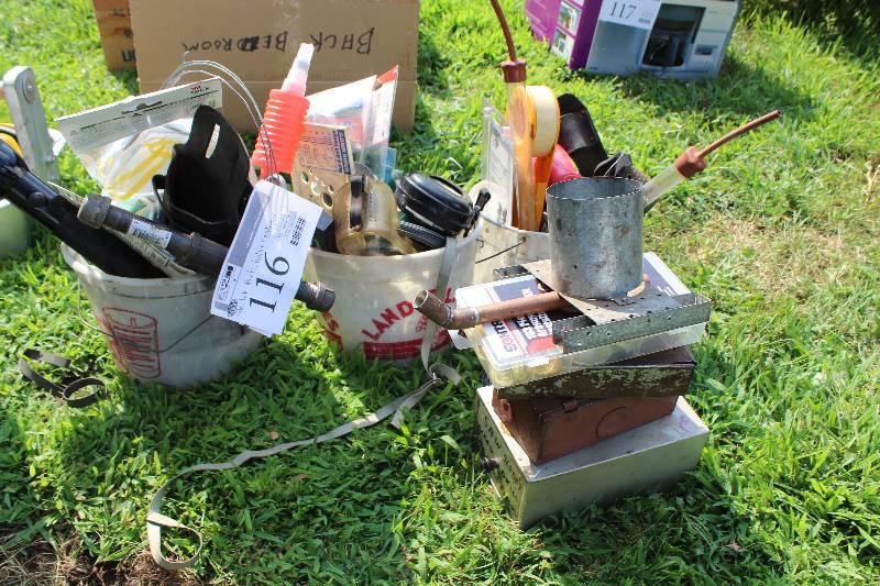 lot 116 image: Tools, Parts, Hardware - Saw Blades, Drill Bits, Masks, Hydrometers, Safety Glasses, And More