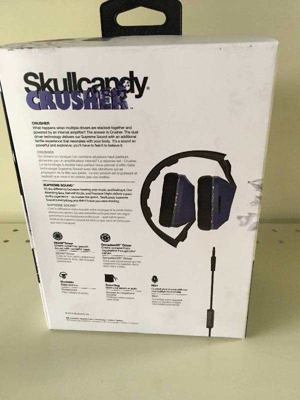 Skull Candy Crusher Headphones, Retail $47.99