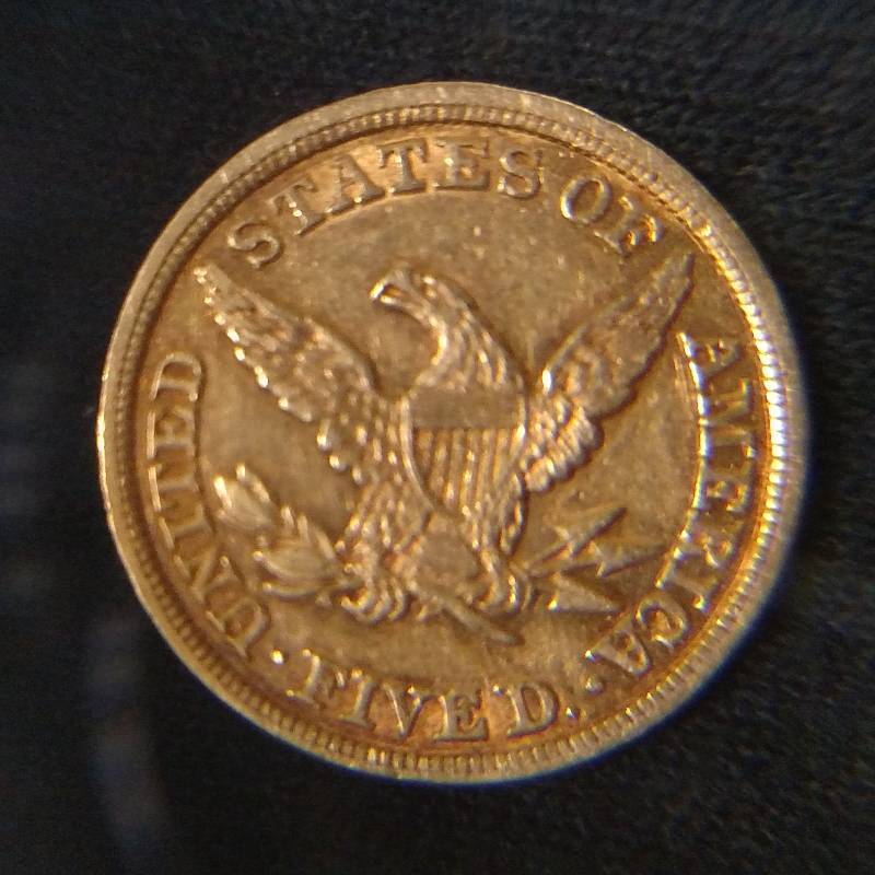 1847 Five Dollars Liberty Head Gold...
