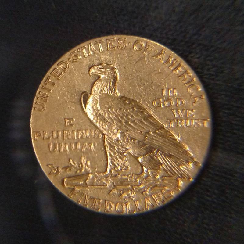 1913 Five Dollars Indian Head Gold ...