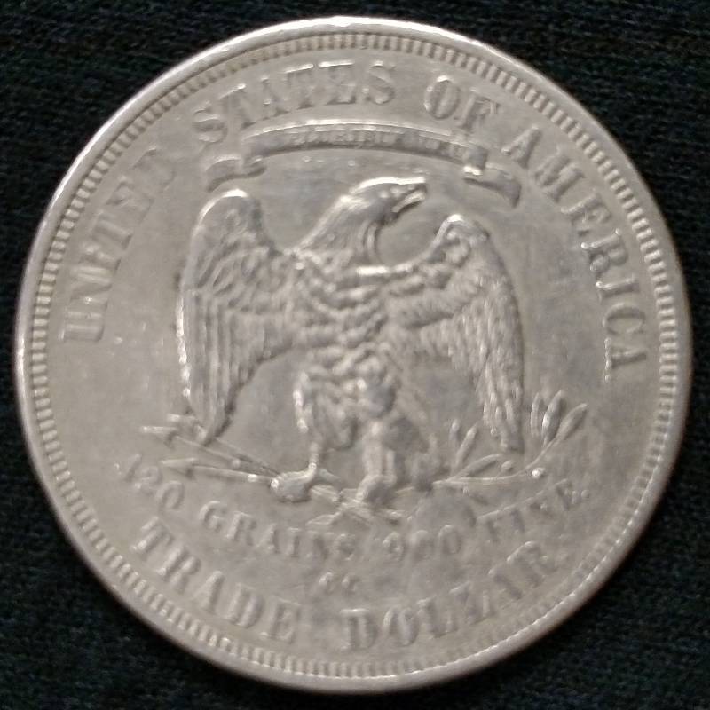 1875 CC XF Silver Trade Dollar...
