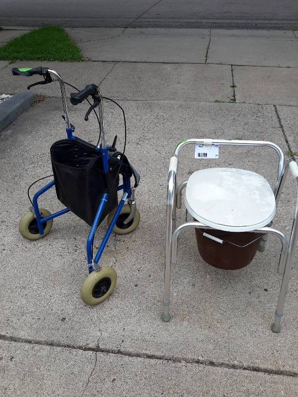 lot 27 image: 1 Walker, 1 Portable Bathroom