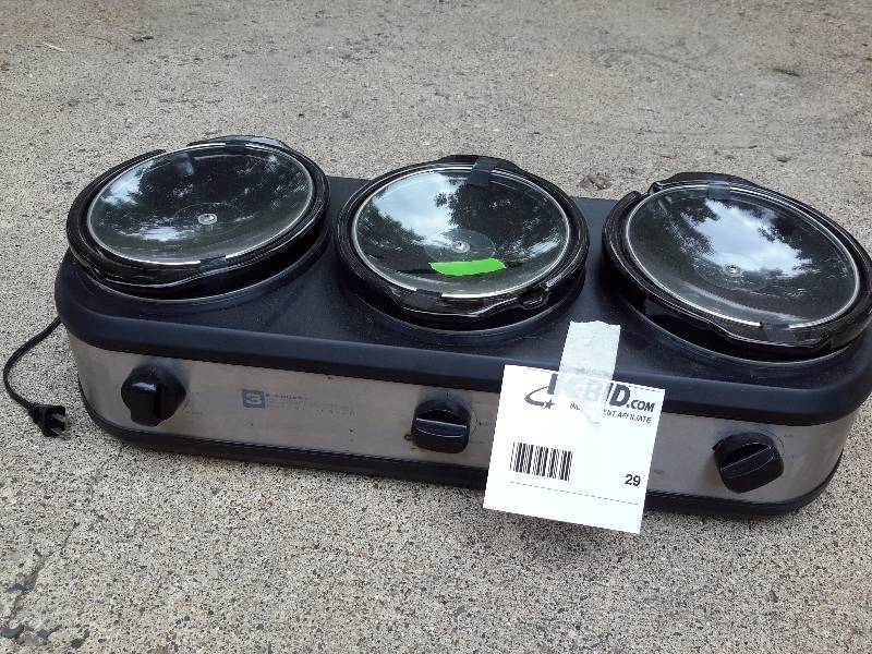 lot 29 image: TRU 3 Hole Slow Cooker
