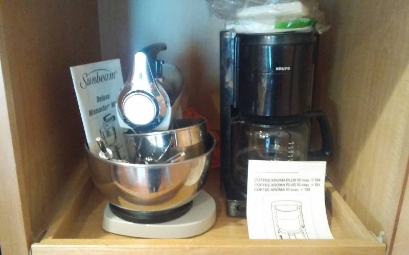 lot 44 image: Sunbeam Mixmaster Mixer With Manual & Krups Coffee Maker With Manual