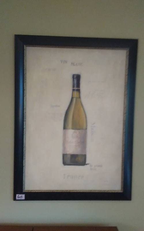 lot 60 image: Vin Blanc (Wine Bottle Art) By Emily (44x32)