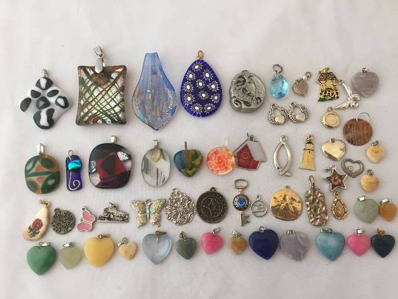 lot 274 image: Pendants - Glass Stone More