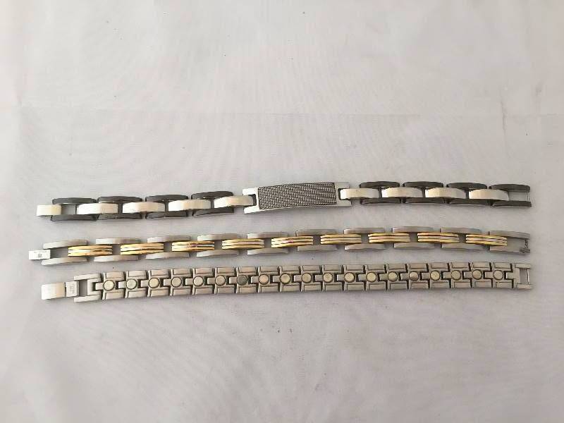 lot 247 image: Bracelets - Mens - Stainless Steel