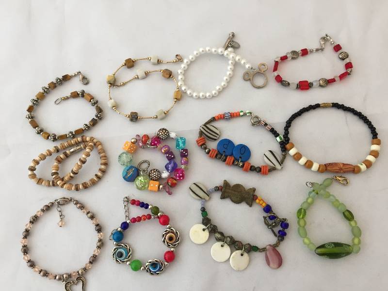 lot 320 image: Bracelets - with Clasps - Beaded Stones & More