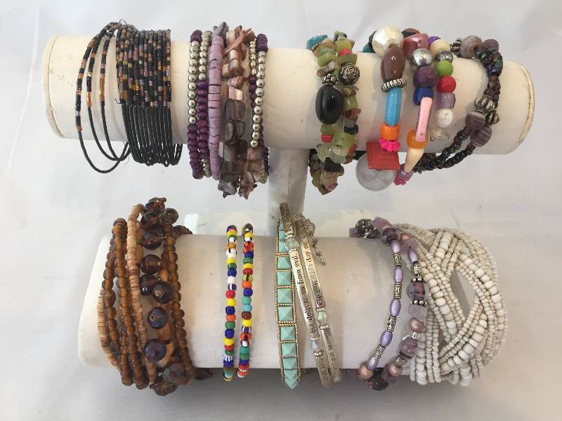 lot 225 image: Bracelets - Wired & Beaded