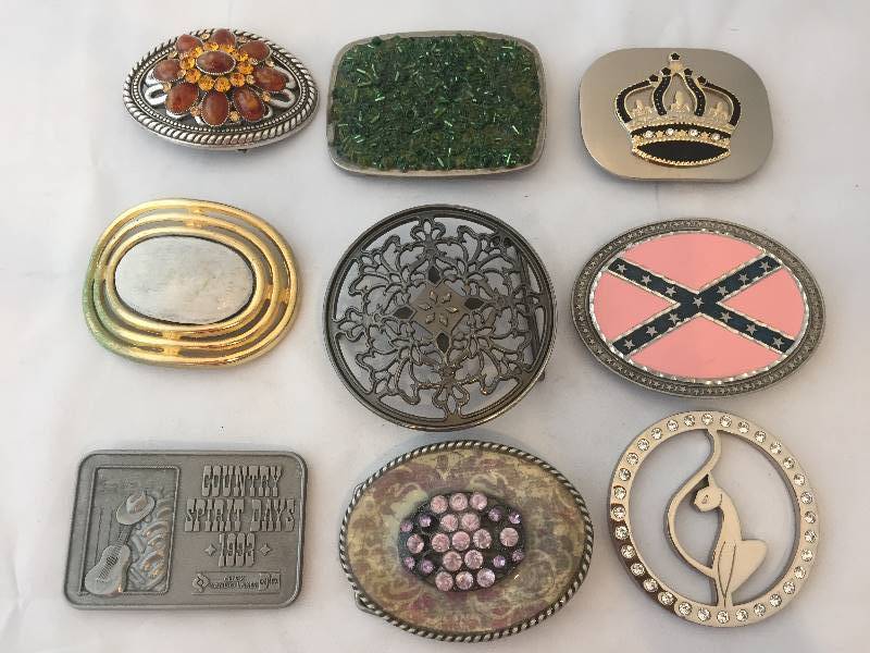 lot 228 image: Belt Buckles - Decorated