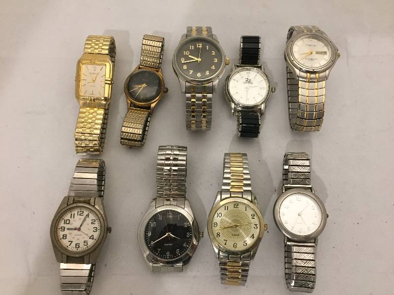 lot 316 image: Watches -  Qty 9 - Stretch Bands