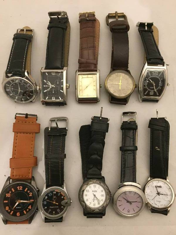 lot 248 image: Watches -  Qty 10 -Leather Bands