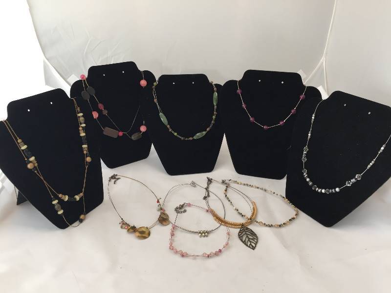 lot 298 image: Necklaces - Wire Beaded